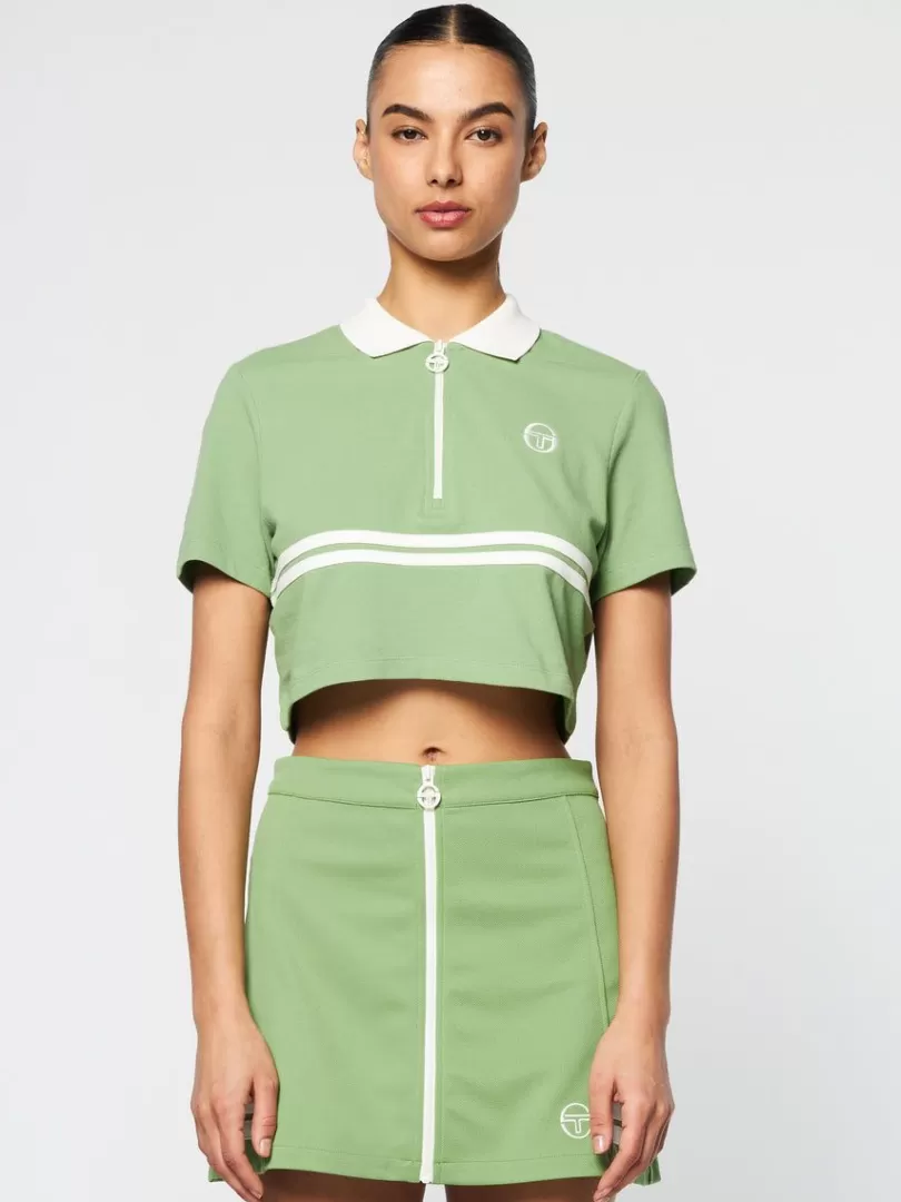 Sergio Tacchini Tops And Sports Bras>Miss Supermac Polo- Jade Green