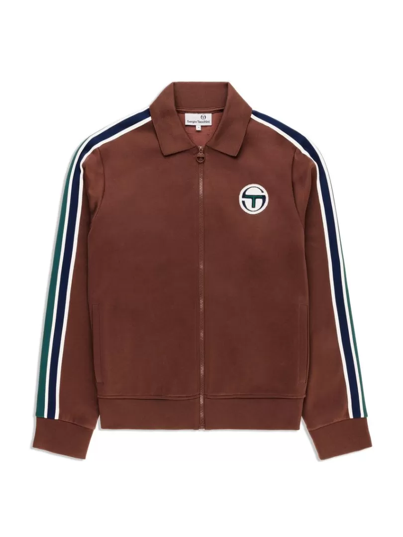 Sergio Tacchini Jackets>Monte Track Jacket Archivio- Deep Mahogany