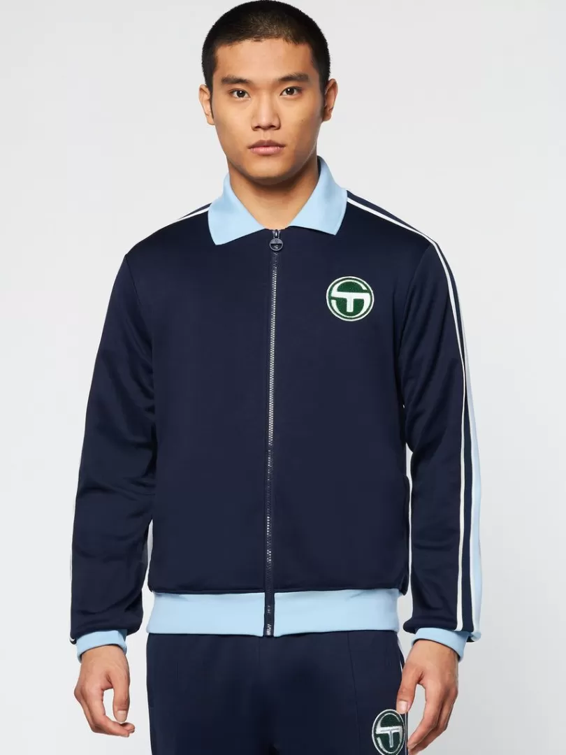 Sergio Tacchini Jackets>Monte Track Jacket Archivio- Maritime Blue