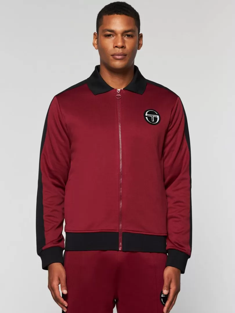 Sergio Tacchini Jackets>Monte Track Jacket Archivio- Merlot