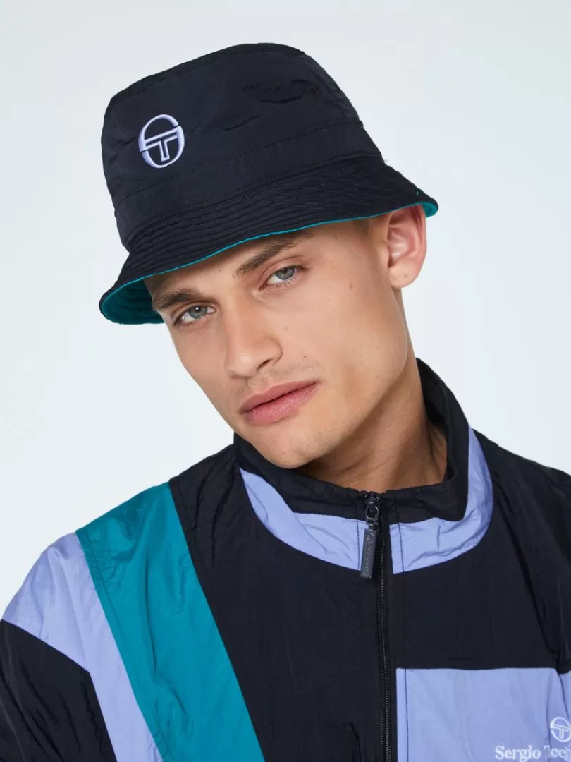 Sergio Tacchini View All>Mosaic Reversible Bucket Hat-Black/Multi