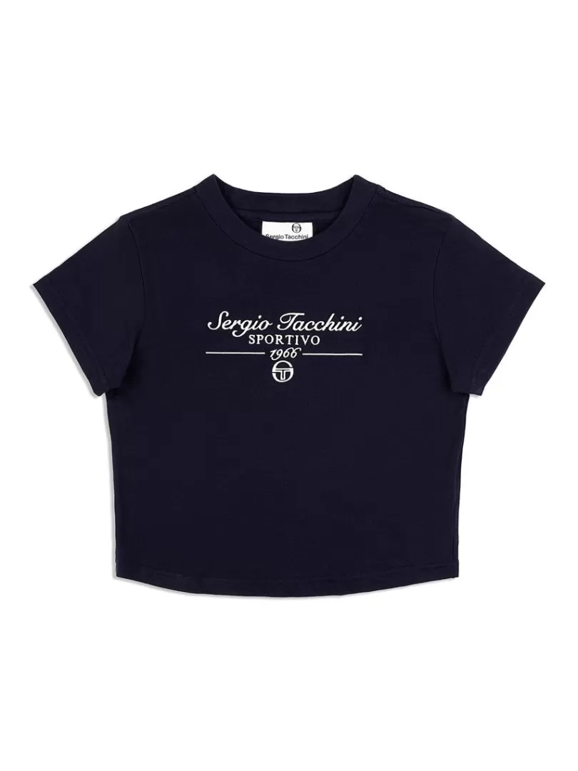 Sergio Tacchini Tops And Sports Bras>Nicola Graphic T-Shirt- Maritime Blue