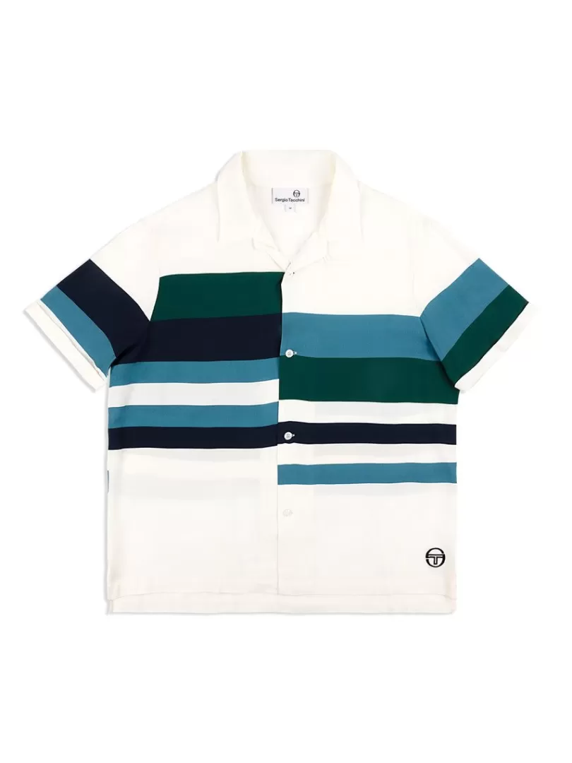 Sergio Tacchini Matching Separates>Pennellata Cabana Shirt- Gardenia/ Multi