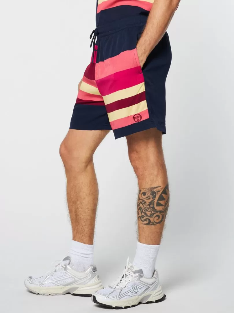 Sergio Tacchini Shorts And Swim>Pennellata Short- Maritime Blue/ Multi