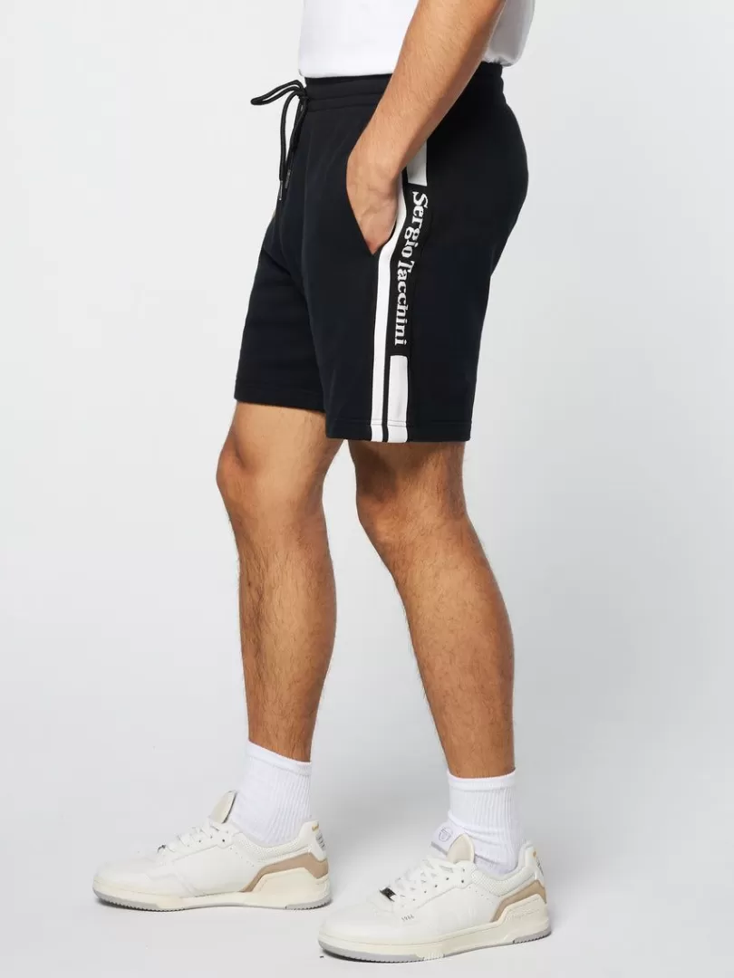 Sergio Tacchini Matching Separates>Pereto Tape Short- Black Beauty