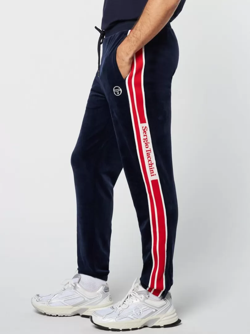 Sergio Tacchini Velour>Pereto Velour Track Pant- Maritime Blue