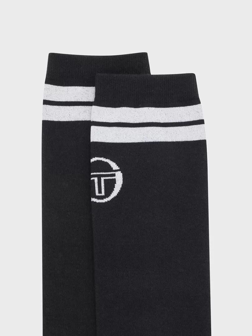 Sergio Tacchini For The Court>Prep Knee High Socks- Black