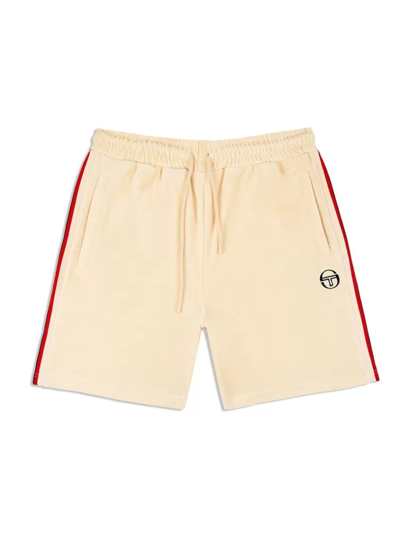 Sergio Tacchini Shorts And Swim>Primo Velour Short- Pearl Ivory