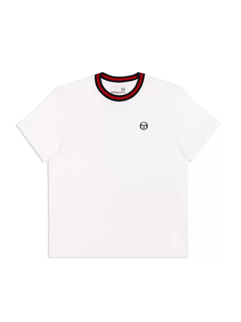 Sergio Tacchini Matching Separates>Rainer T-Shirt- White/ Adrenaline Rush