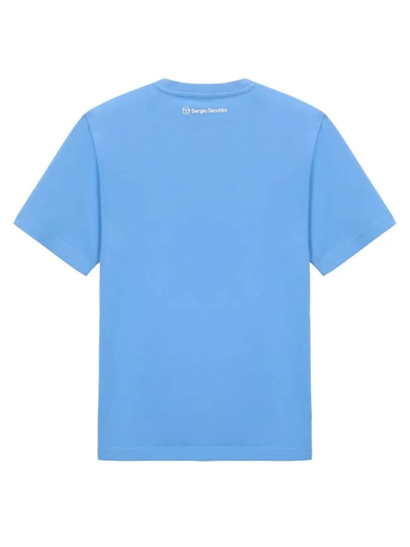 Sergio Tacchini T-Shirts>Rally Mch T-Shirt- Light Blue