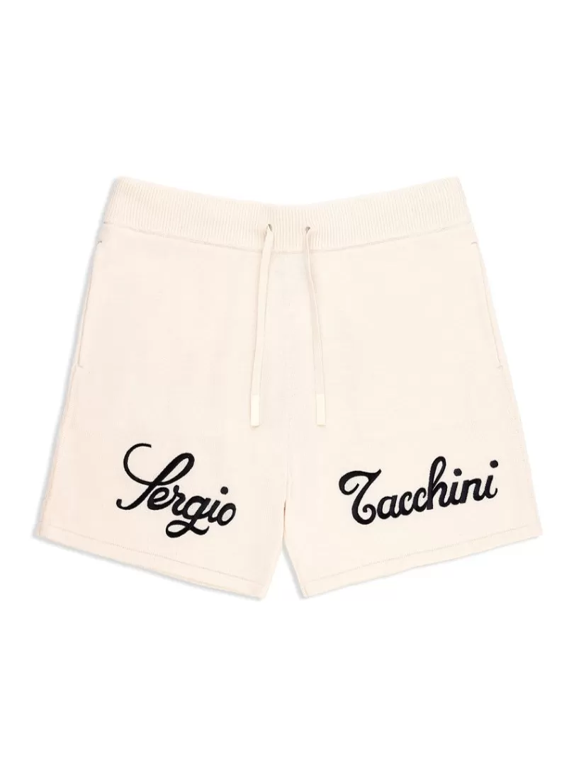 Sergio Tacchini Shorts And Swim>Ricamo Knit Short- Gardenia