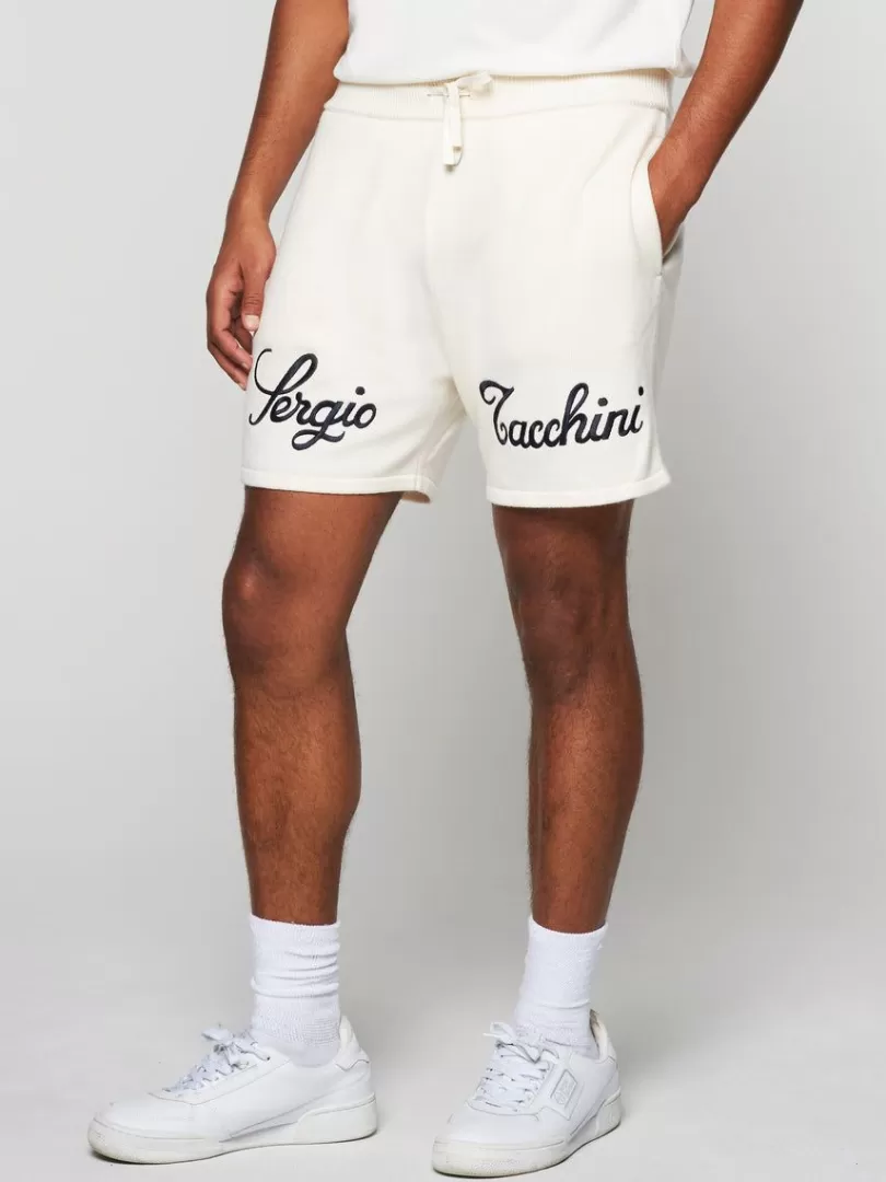 Sergio Tacchini Shorts And Swim>Ricamo Knit Short- Gardenia