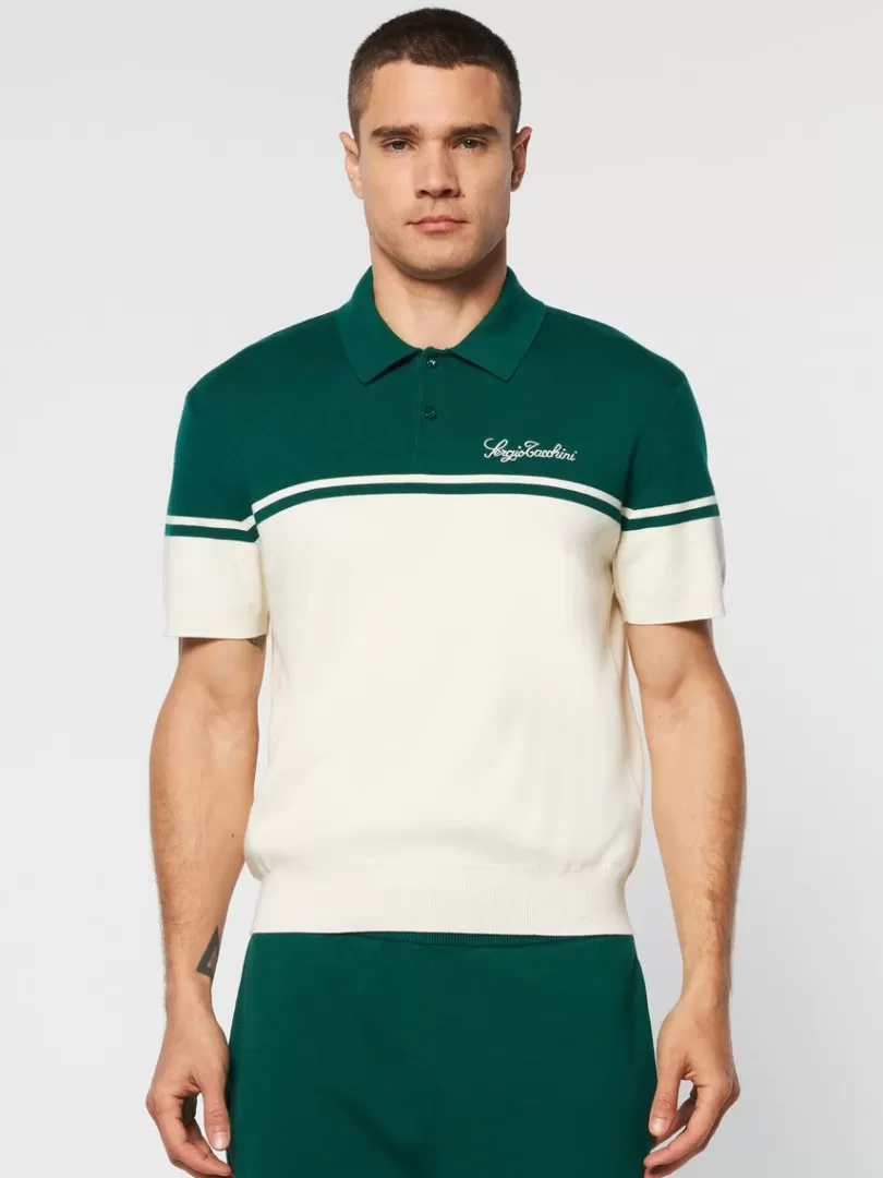 Sergio Tacchini Matching Separates>Roselli Knit Polo- Evergreen