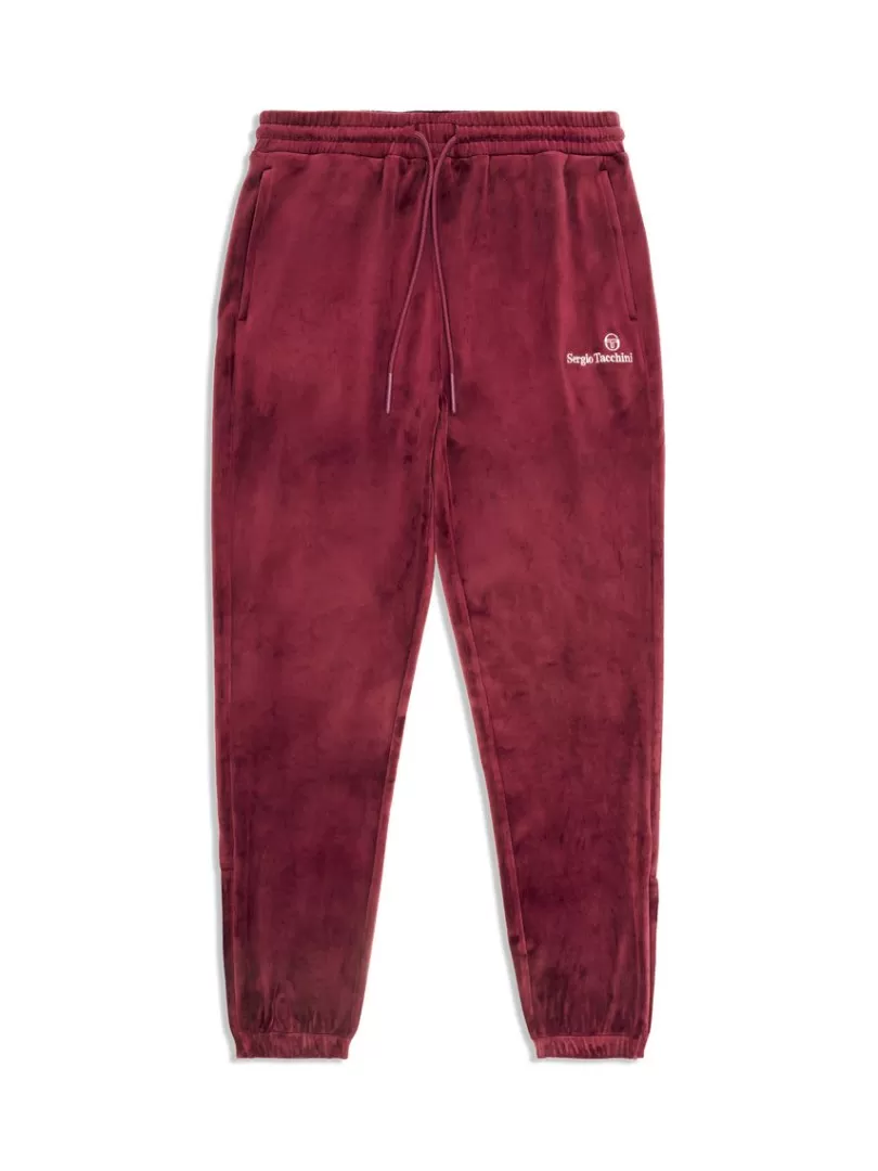 Sergio Tacchini Pants And Sweatpants>Scopeto Velour Pant-Black Beauty/ Mauve Wine