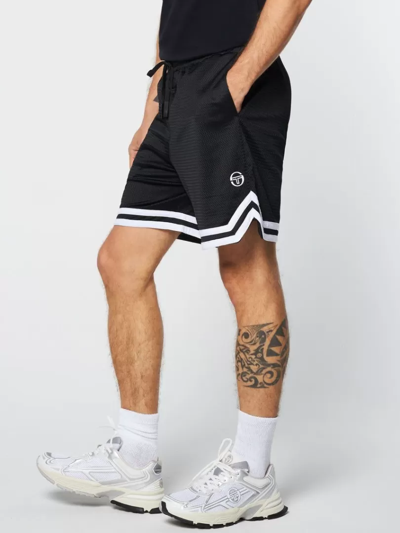 Sergio Tacchini Matching Separates>Spazio Banda Mesh Short- Black Beauty