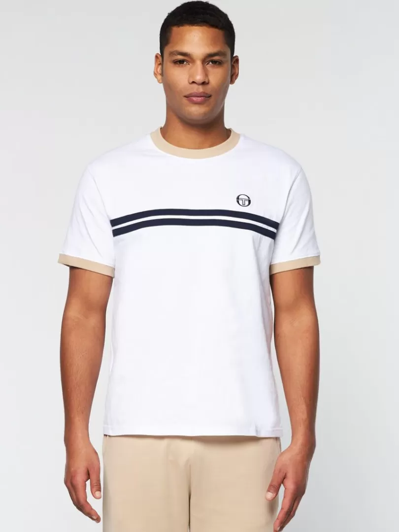 Sergio Tacchini The Essentials>Supermac T-Shirt- White/ Humus