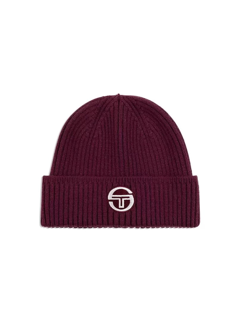 Sergio Tacchini Knitwear>Tacchini Beanie-Grape Wine