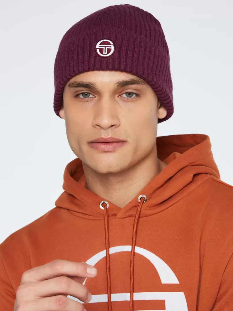 Sergio Tacchini Knitwear>Tacchini Beanie-Grape Wine