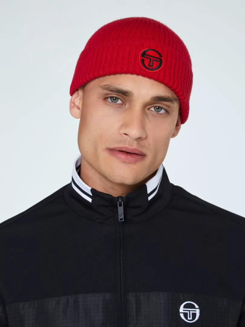 Sergio Tacchini View All>Tacchini Beanie-Tango Red