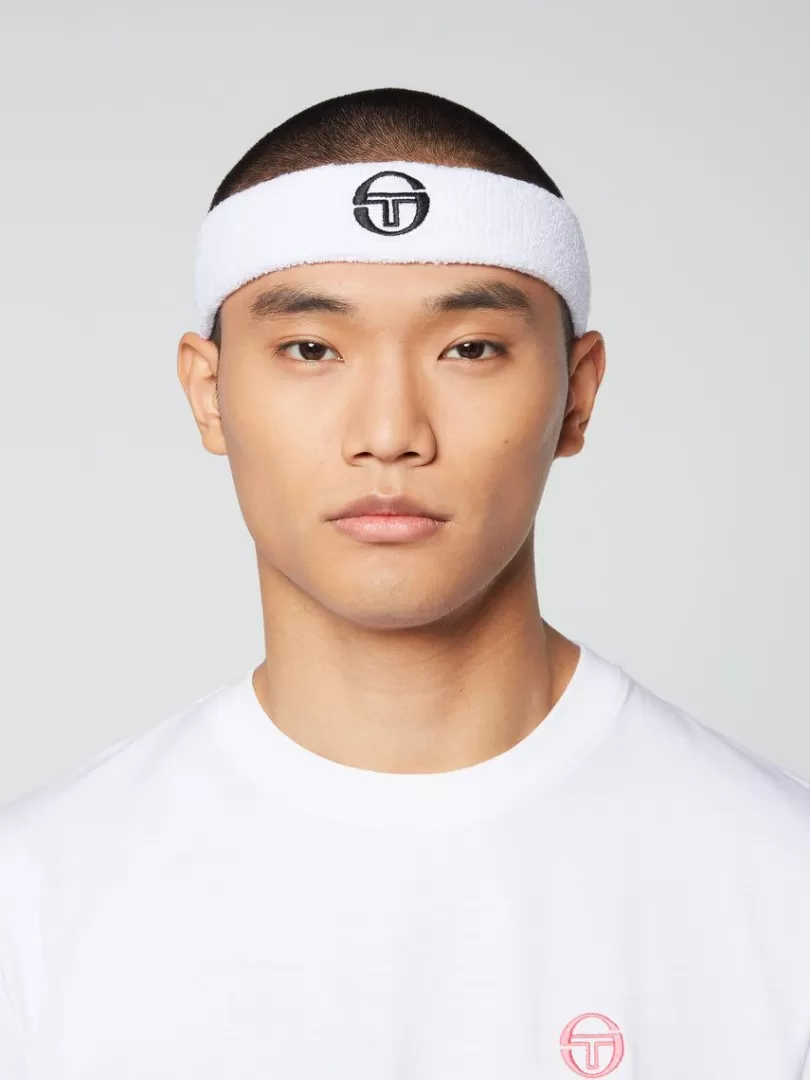 Sergio Tacchini Miscellaneous>Tennis Headband- White