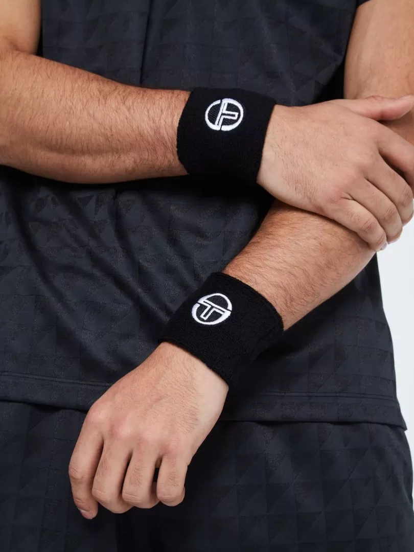 Sergio Tacchini Miscellaneous>Tennis Wristband-Black