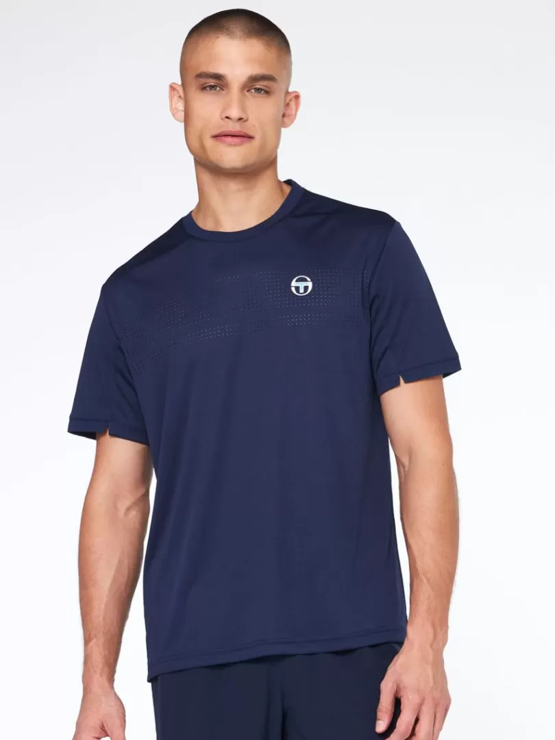 Sergio Tacchini View All>Tennis Young Line Pro T-Shirt-Maritime Blue