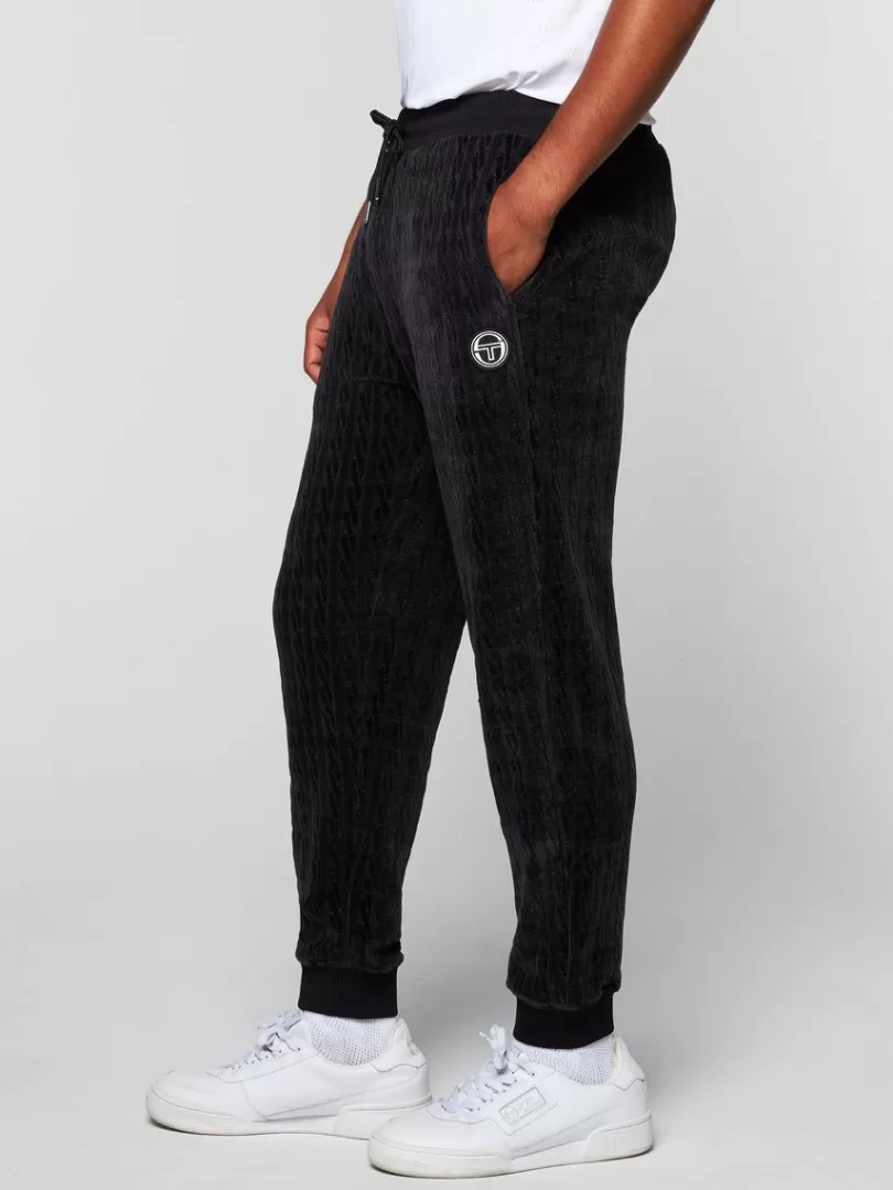 Sergio Tacchini Velour>Trento Pant- Black Beauty