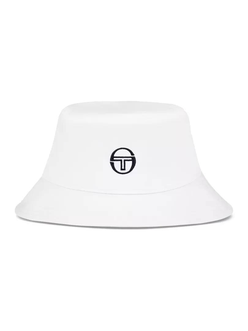 Sergio Tacchini For The Court>Vacanza Bucket Hat- Brilliant White