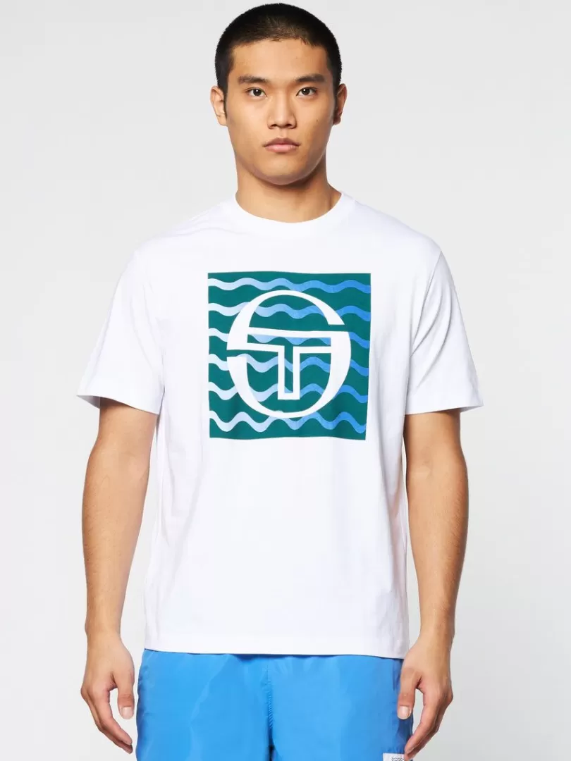 Sergio Tacchini T-Shirts>Veloce T-Shirt- Brilliant White