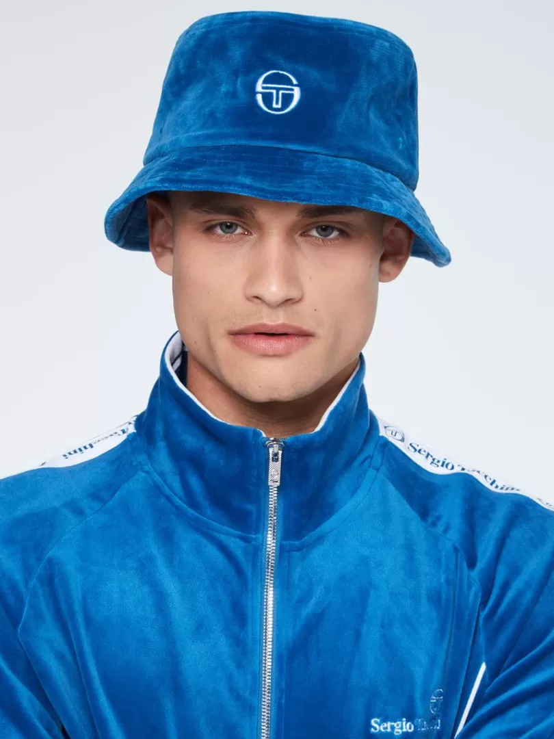 Sergio Tacchini View All>Velour Bucket Hat- Vallarta Blue