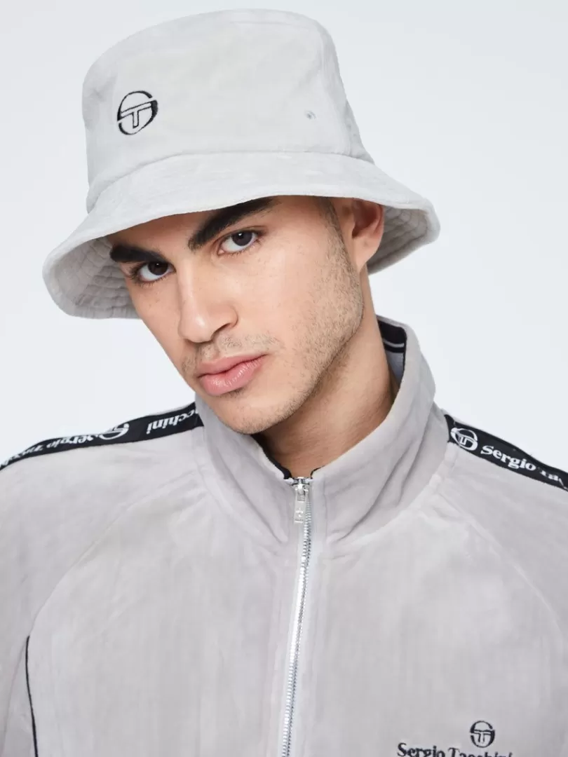 Sergio Tacchini View All>Velour Bucket Hat-Quiet Gray