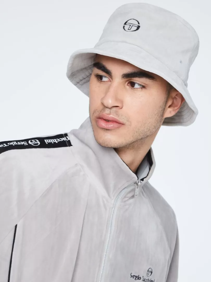 Sergio Tacchini View All>Velour Bucket Hat-Quiet Gray