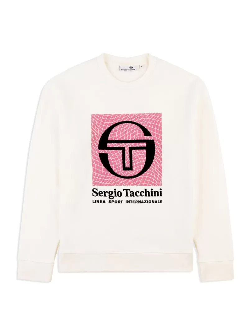 Sergio Tacchini Sweatshirts And Hoodies>Warp Crewneck- Gardenia