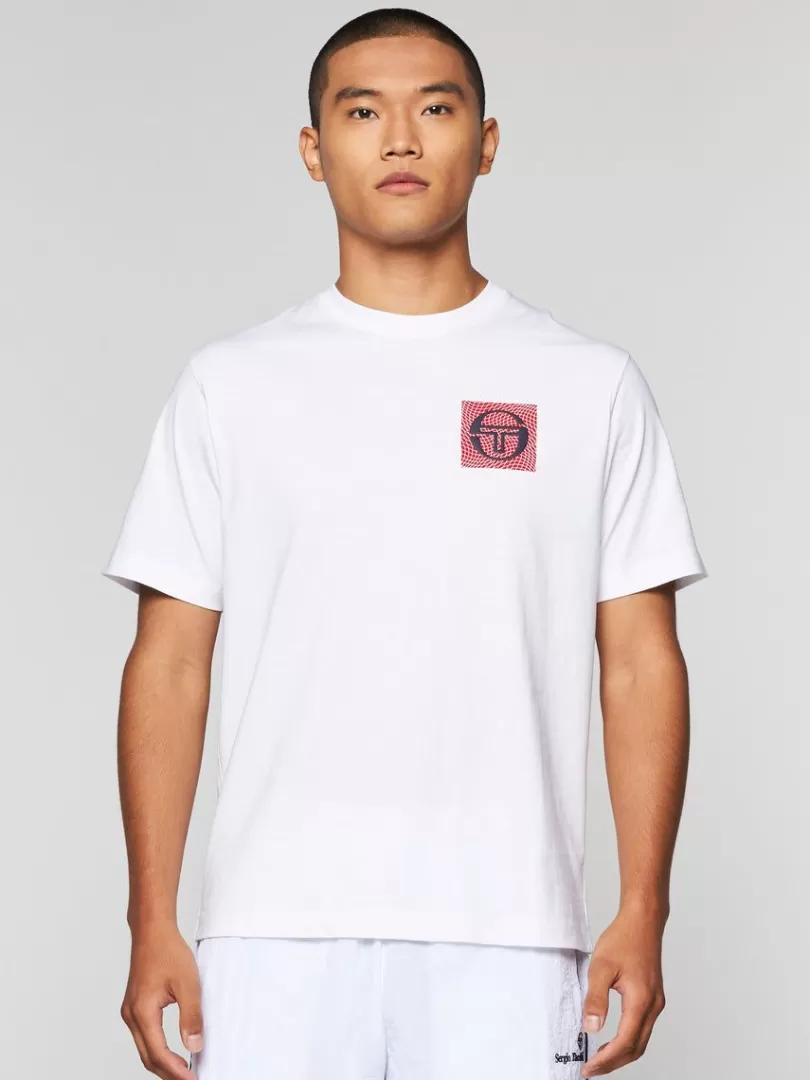 Sergio Tacchini T-Shirts>Warp T-Shirt- Brilliant White