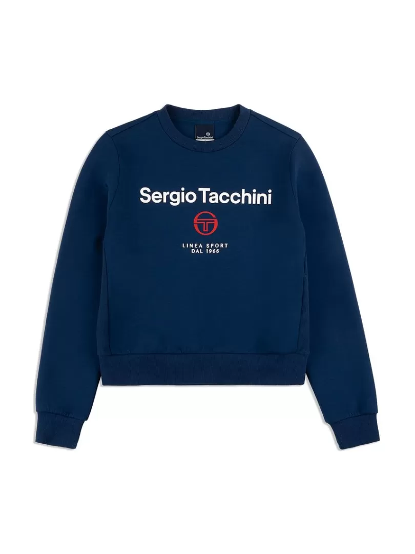 Sergio Tacchini For The Court>Women'S Linea Sport Crewneck- Maritime Blue