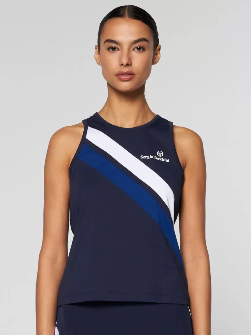 Sergio Tacchini Tops And Sports Bras>Women'S Ortica Tennis Tank- Maritime Blue