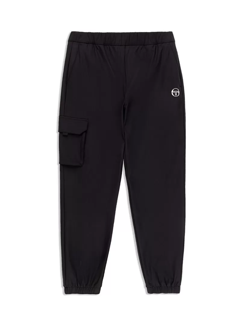 Sergio Tacchini Pants And Sweatpants>Woven Cargo Jogger Pants- Black